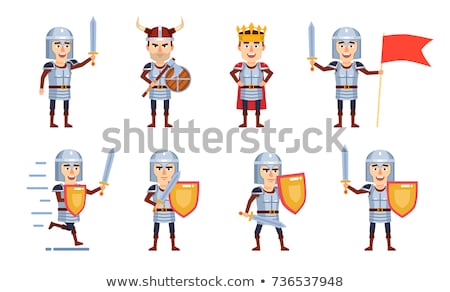 [[stock_photo]]: Cartoon Knight With A Sword And Shield