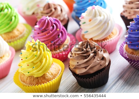 Stock photo: Delicious Frosting Cupcakes