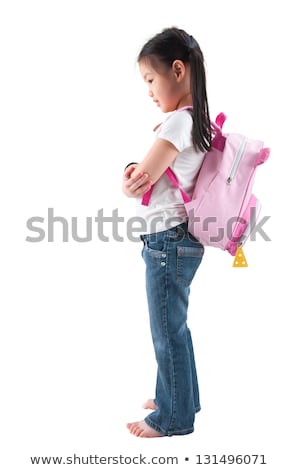 Full Body Side Profile View Asian Child Foto d'archivio © szefei