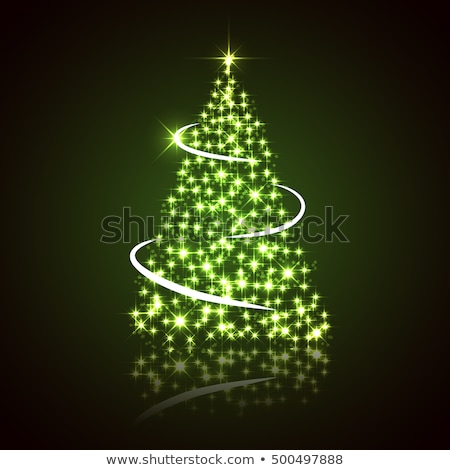 Stock photo: Christmas Tree Composed Of Colored Stars