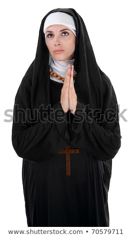 Foto d'archivio: Nun Isolated On The White Background