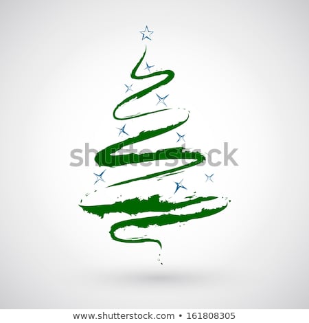 Foto stock: Christmas Tree Decoration Sketch Icon