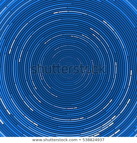 Zdjęcia stock: Bright Blue Abstract Concentric Pattern