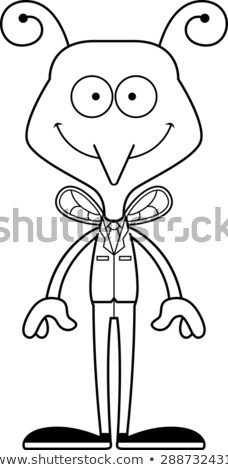 [[stock_photo]]: Cartoon Smiling Businessperson Mosquito