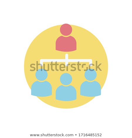 Сток-фото: Business Structure Team Work Team Collaboration Icon Hierarchy Or Leadership Concept Vector Illu