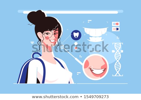 Foto stock: Genetic Engineering Of Beautiful Teeth