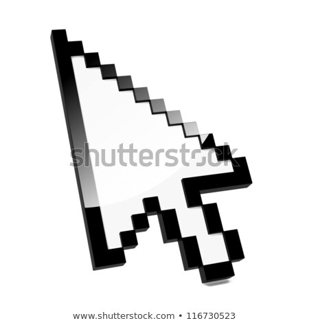 Pixel Cursor Black Clean Shiny Icon Foto d'archivio © Tashatuvango