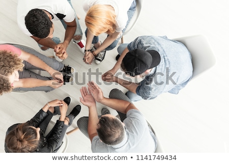 Foto d'archivio: Group Therapy In Session Sitting In A Circle