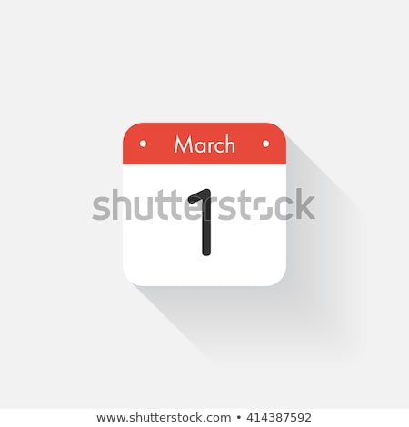 Stok fotoğraf: Calendar Day Icon Flat Design Long Shadow