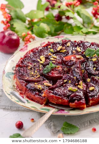 Foto stock: Plum Tart