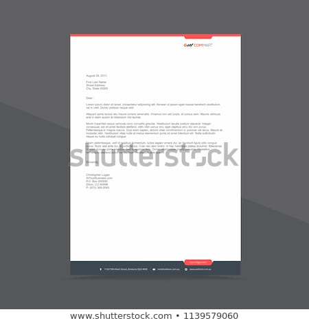 Stok fotoğraf: Stylish Colorful Business Letterhead Template Vector Design Ill
