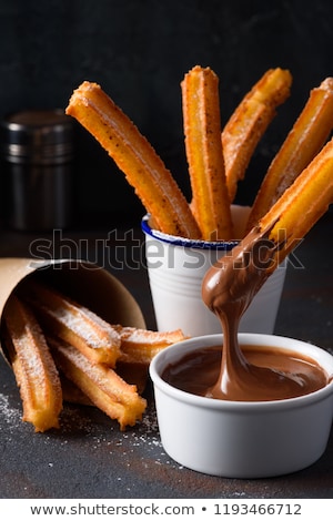 ストックフォト: Churros And Chocolate Dip