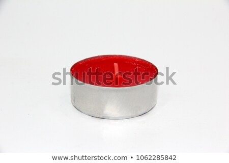 Stock photo: Red Tea And Candle