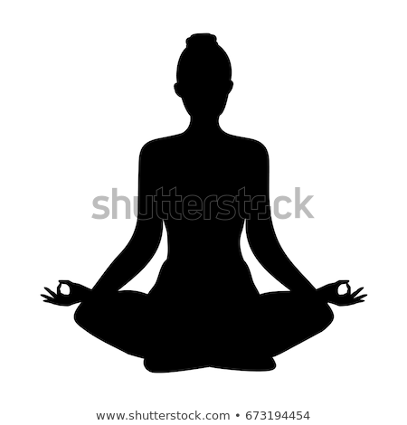 Stock photo: Person Sitting In Lotus Pose Silhouette