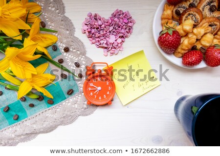 [[stock_photo]]: Red Strawberry As A Office Clock