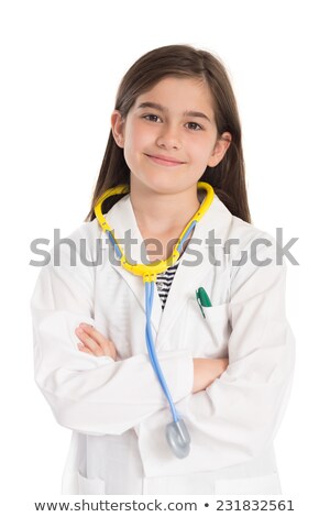 Foto stock: A Little Girl In A Lab