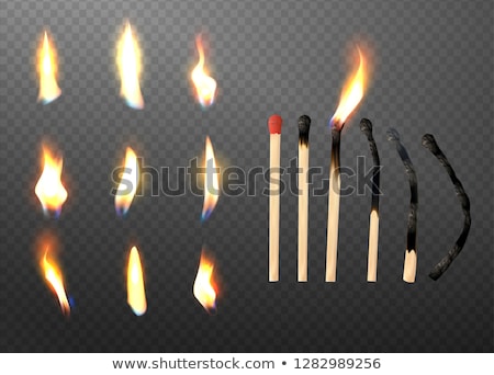 Stock photo: Set Of Whole And Burnt Matches At Different Stages