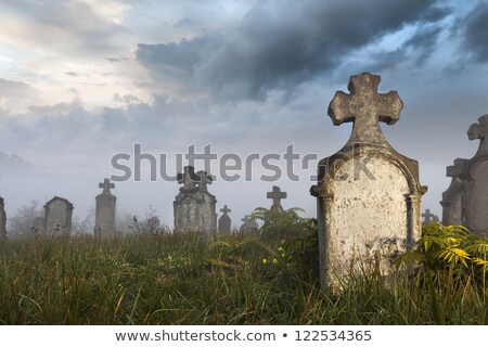 Stock photo: Very Old Gravestone On A Cemetery