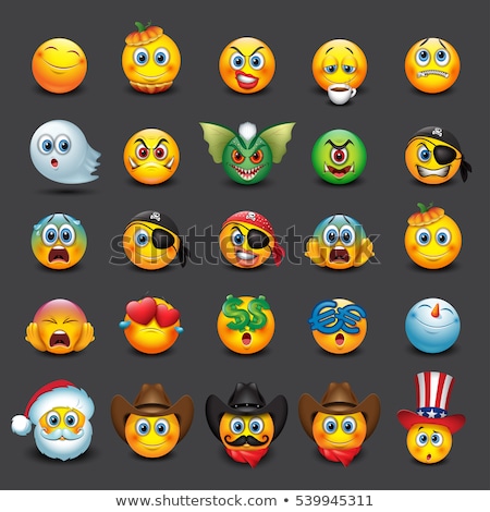 Stock photo: Halloween Pumpkin Emoji Emoticons