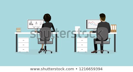 Female Worker At Desk ストックフォト © naum