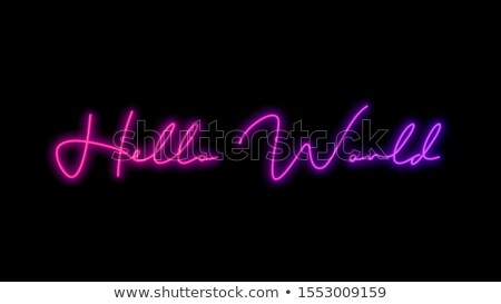 Stock fotó: Neon Realistic Word Love For Advertising 3d