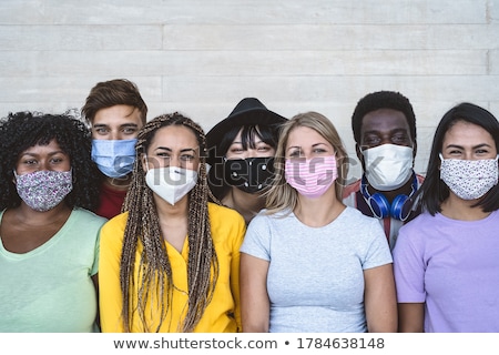 Stok fotoğraf: Group Portrait Of Young College Students