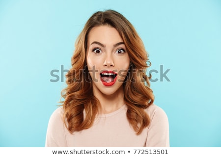 Stock photo: Teenage Girl Standing With Mouth Open