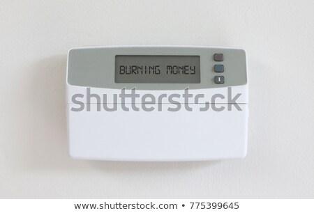 Stockfoto: Vintage Digital Thermostat - Covert In Dust - Burning Money