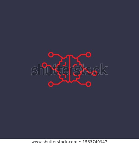 Stockfoto: Human Binary Code Icon Vector Outline Illustration