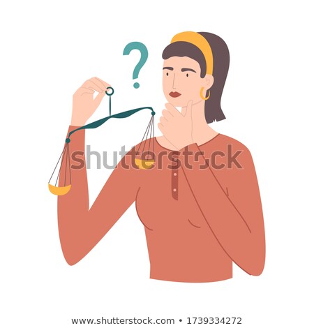 Foto stock: Female Hand Holding Up A Question Mark From The Right