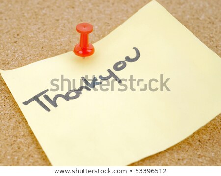 コルクボードに固定されたサンキューノートの素晴らしい画像 ストックフォト © clearviewstock