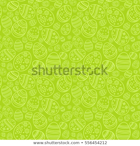 Сток-фото: Vector Seamless Easter Background With Eggs