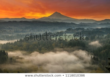 ストックフォト: Sunrise Over Mount Hood And Sandy River