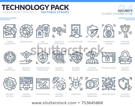 Stock fotó: Ssl Settings Icon Flat Design