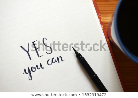 Stock photo: I Can Do It Word On Notepad