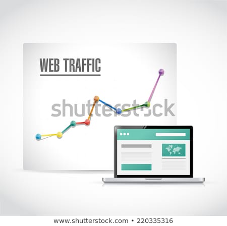 ストックフォト: Web Traffic - Keyboard Key Concept 3d