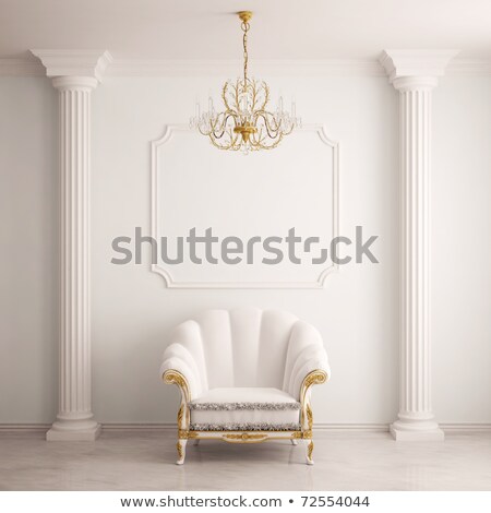 Сток-фото: Interior With White Columns