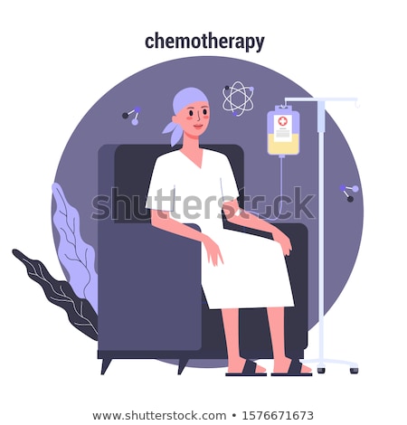 Сток-фото: Woman In Hospital Chair Suffering From Cancer