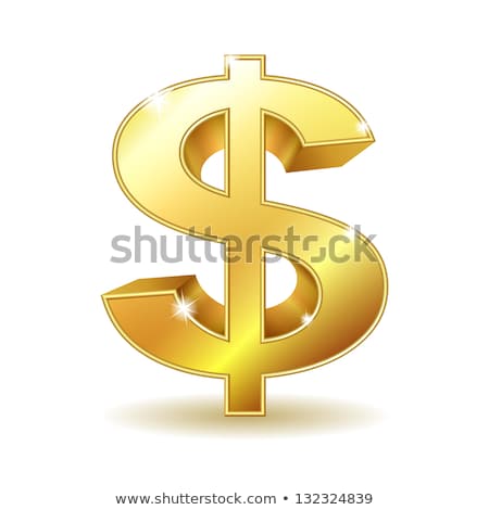 Golden Dollar Symbol Wealth And Richness Icon Stok fotoğraf © tassel78