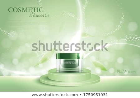 Stok fotoğraf: Dynamic Green Template For Advertising Vector Illustration