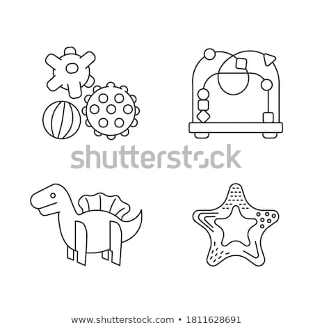 Stock fotó: Motor Skills Development Toys Icons Set