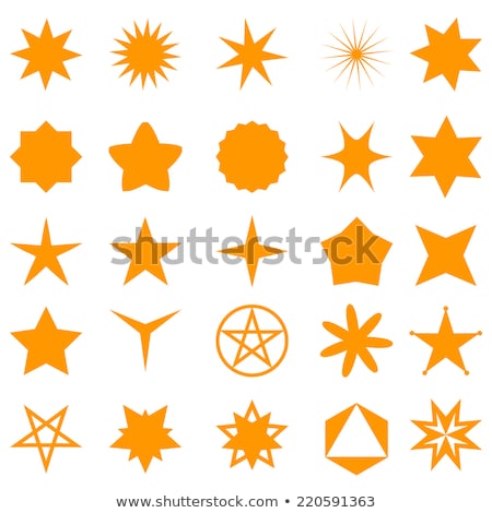 Stock fotó: Set Of Colored Buttons In Star Shape