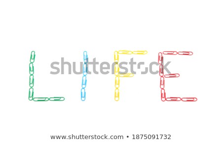 [[stock_photo]]: Word Life Made With Multicolored Paper Clips