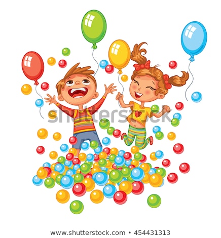 Stock photo: Joyful Boy Bouncing A Balloon