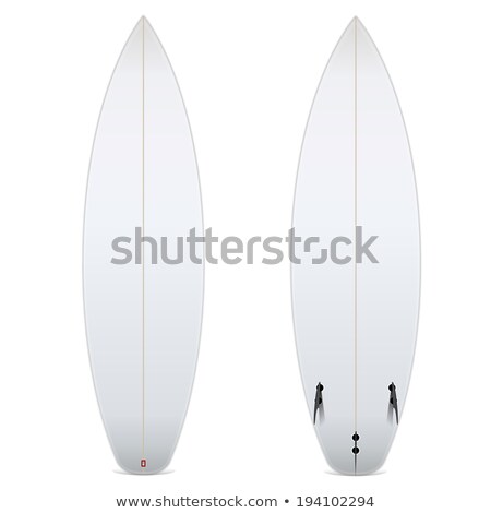 Stockfoto: Two Sided Blank Surfboard Isolated On White