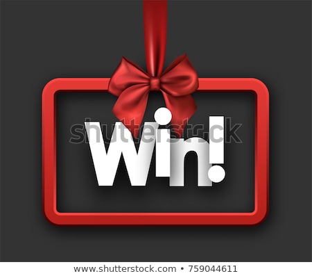 Stockfoto: Winner Congratulations Vector Poster