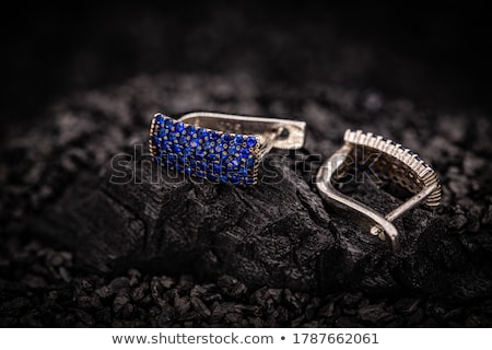 Earrings With Small Blue Stones Stock fotó © grafvision