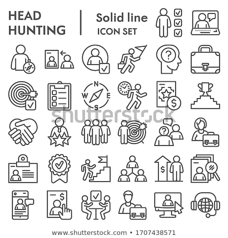 [[stock_photo]]: Outline Human Resource Icon Isolated On White Background