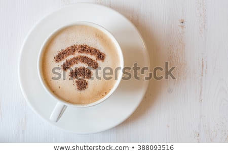 [[stock_photo]]: Coffee Wifi Symbol