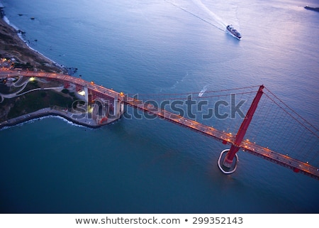 Stock photo: Sunset Over Golden Gate Bridge And San Francisco Skyline